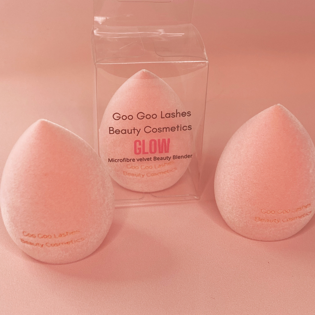 Glow Microfibre Velvet beauty Blender - Goo Goo Lashes Beauty Cosmetics