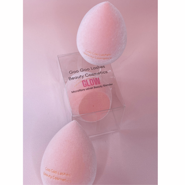 Glow Microfibre Velvet beauty Blender - Goo Goo Lashes Beauty Cosmetics